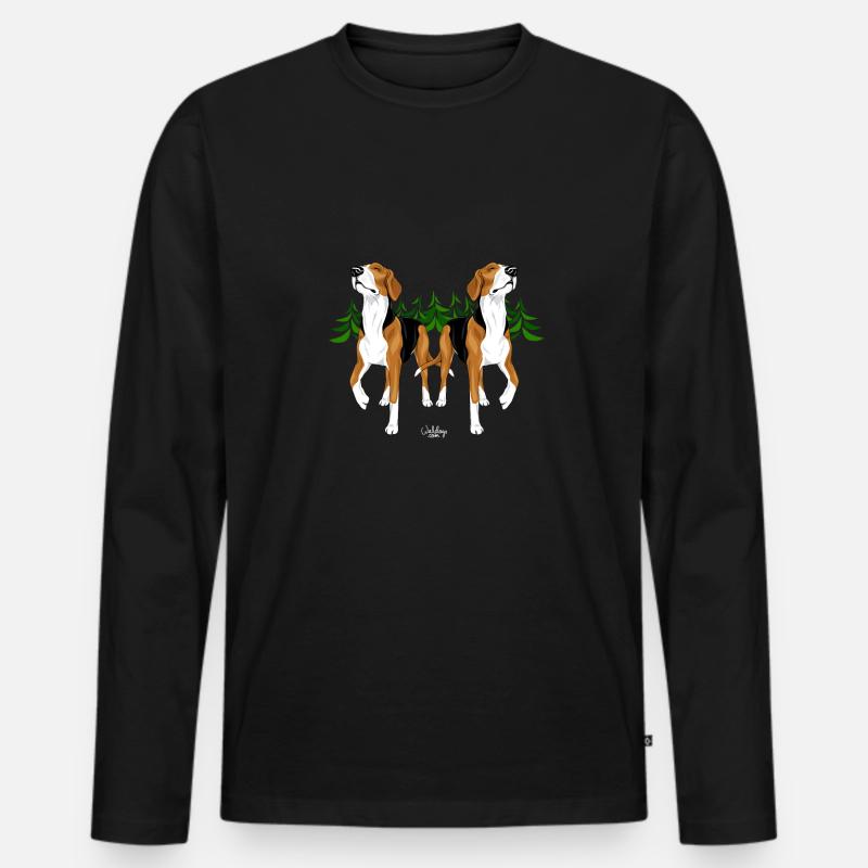 sajk2 - Männer Premium Bio Langarmshirt - Schwarz