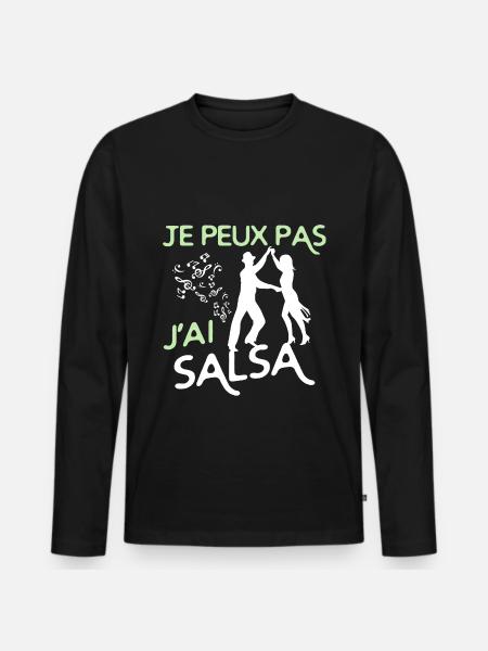 Danse Salsa - T-shirt manches longues Premium bio Homme - noir