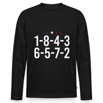 18436572 mécanicien pour moteurs V8 Cadeau - T-shirt manches longues Premium bio Homme - noir - Devant - Nico (187cm)
