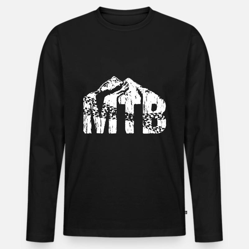 MTB - Männer Premium Bio Langarmshirt - Schwarz