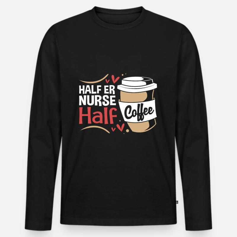 Notfall Krankenschwester Ambulanz - Männer Premium Bio Langarmshirt - Schwarz