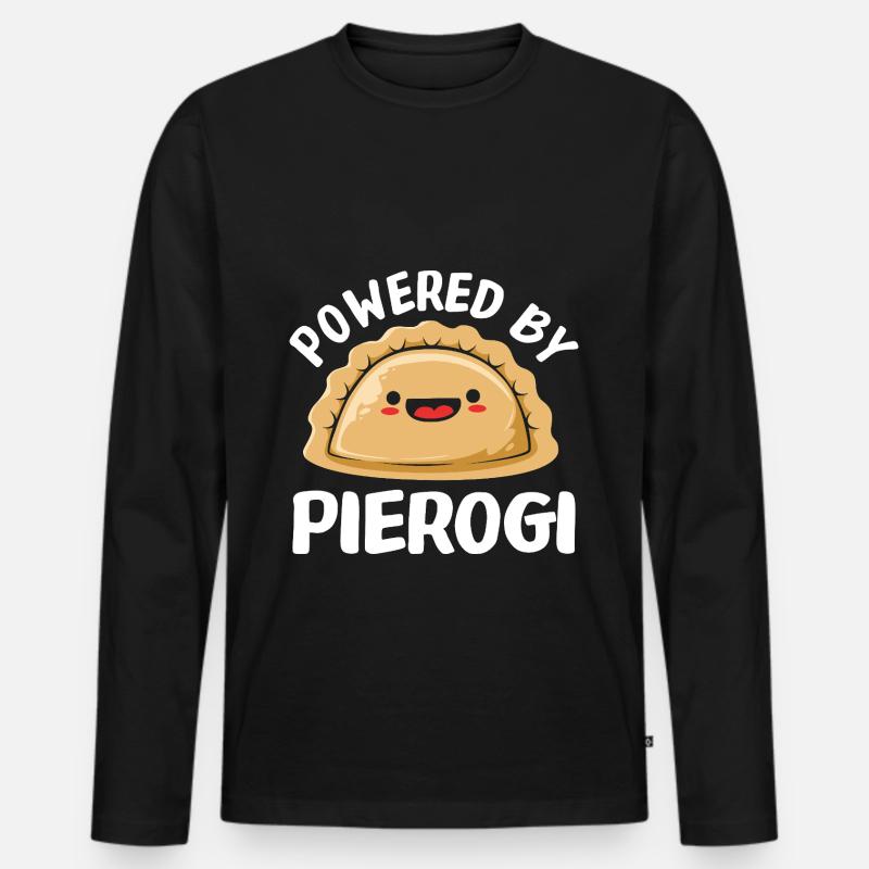 Pierogi Polen Polnisch - Männer Premium Bio Langarmshirt - Schwarz