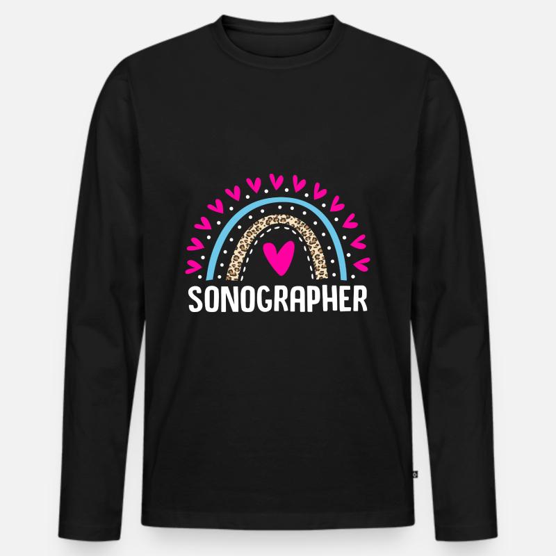 Kardiogramm Kardiographie - Männer Premium Bio Langarmshirt - Schwarz