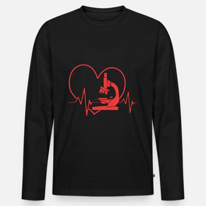 Structural formula molecule - Men's Premium Organic Long Sleeve Shirt - black