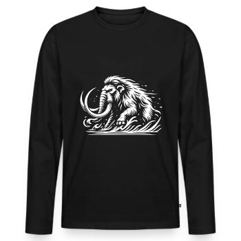 Le design rageur de Mammut pour les amateurs de la préhistoire - T-shirt manches longues Premium bio Homme - noir - Devant - Nico (187cm)