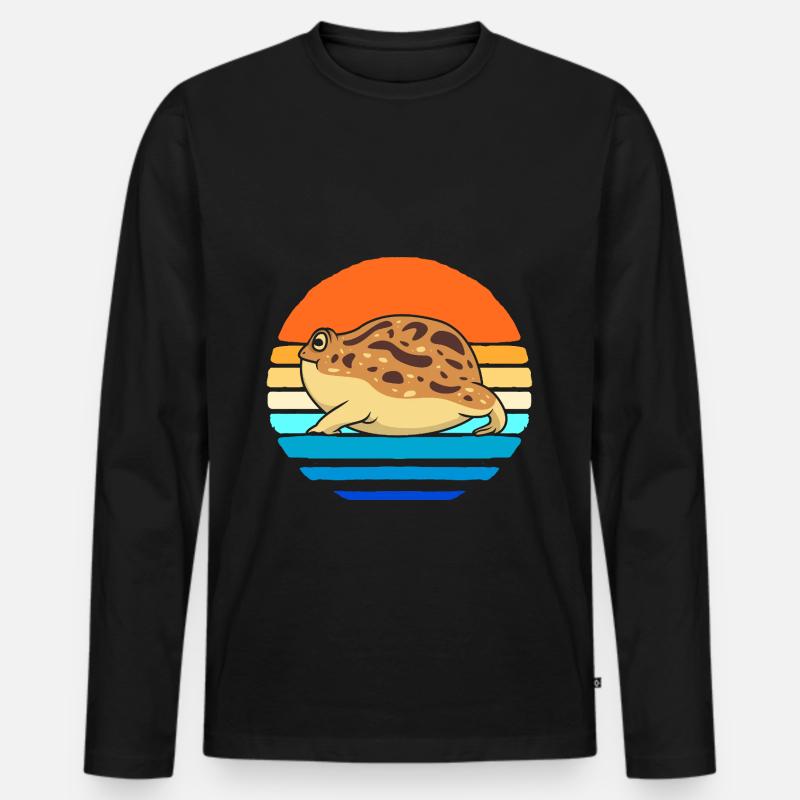 Frosch Desert Rain Frog - Männer Premium Bio Langarmshirt - Schwarz