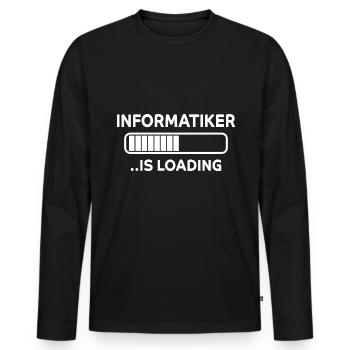 Informatiker Lustig Spruch Programmierer Geschenk - Männer Premium Bio Langarmshirt - Schwarz - Vorne - Nico (187cm)