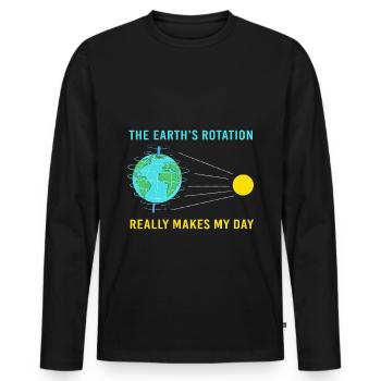 Earth Day - Männer Premium Bio Langarmshirt - Schwarz - Vorne - Nico (187cm)
