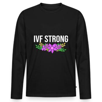 Ivf Retrieval Test Tube Artificial Insemination - Men's Premium Organic Long Sleeve Shirt - black - Front - Nico (187cm)