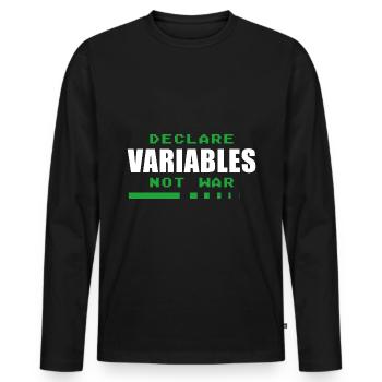Programmeur Geek Programmeur Programmeur Informatique Codeur L - T-shirt manches longues Premium bio Homme - noir - Devant - Nico (187cm)