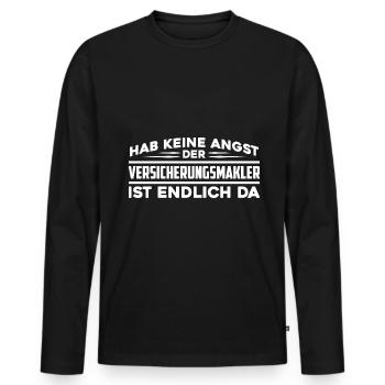 Versicherungsvertreter Für Versicherungsmakler Ver - Männer Premium Bio Langarmshirt - Schwarz - Vorne - Nico (187cm)