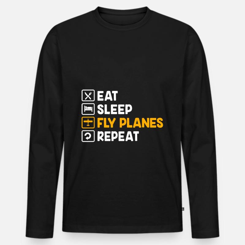 Modellflug Modellflugzeug - Männer Premium Bio Langarmshirt - Schwarz