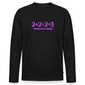 Math Teacher Math Math Teacher Gift - Men's Premium Organic Long Sleeve Shirt - black - Front - Nico (187cm)