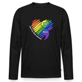 Mental Health Mental Health Gift - Men's Premium Organic Long Sleeve Shirt - black - Front - Nico (187cm)