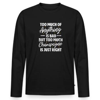 blockedTitle - T-shirt manches longues Premium bio Homme - noir - Devant - Nico (187cm)