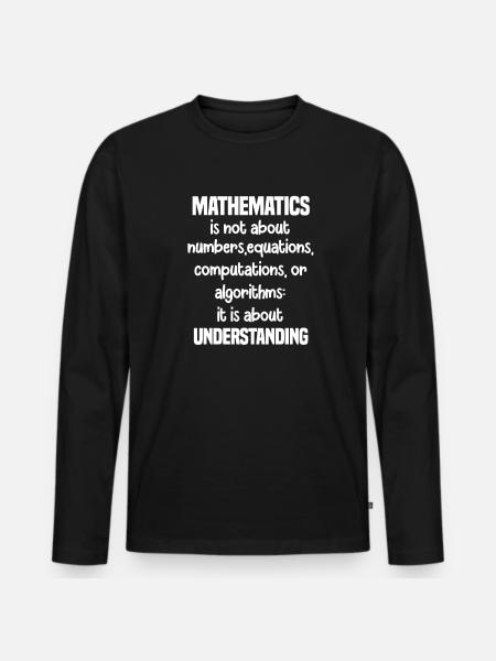 Math Teacher - Men's Premium Organic Long Sleeve Shirt - black