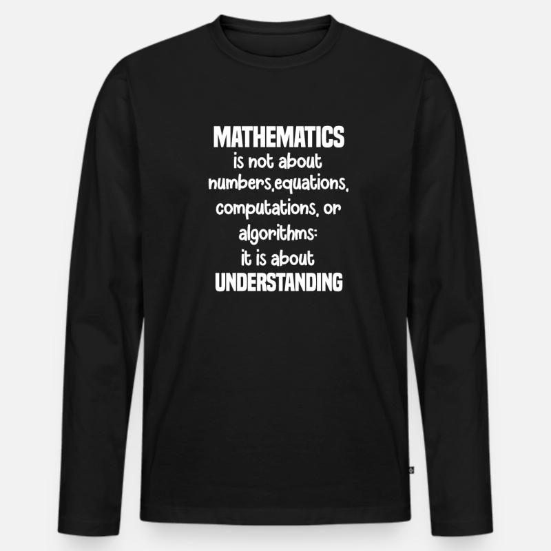 Mathe Lehrer - Männer Premium Bio Langarmshirt - Schwarz