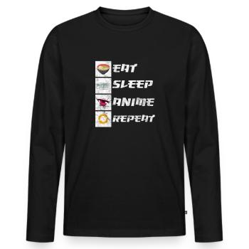 Anime - Men's Premium Organic Long Sleeve Shirt - black - Front - Nico (187cm)