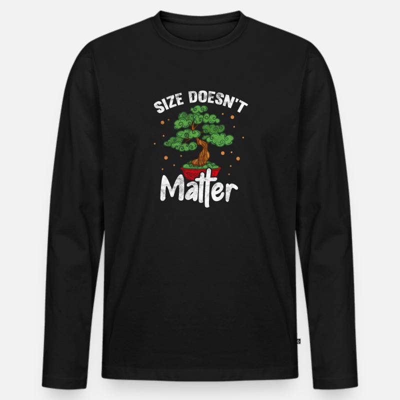 Bonsai - Männer Premium Bio Langarmshirt - Schwarz