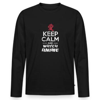 Anime - Men's Premium Organic Long Sleeve Shirt - black - Front - Nico (187cm)