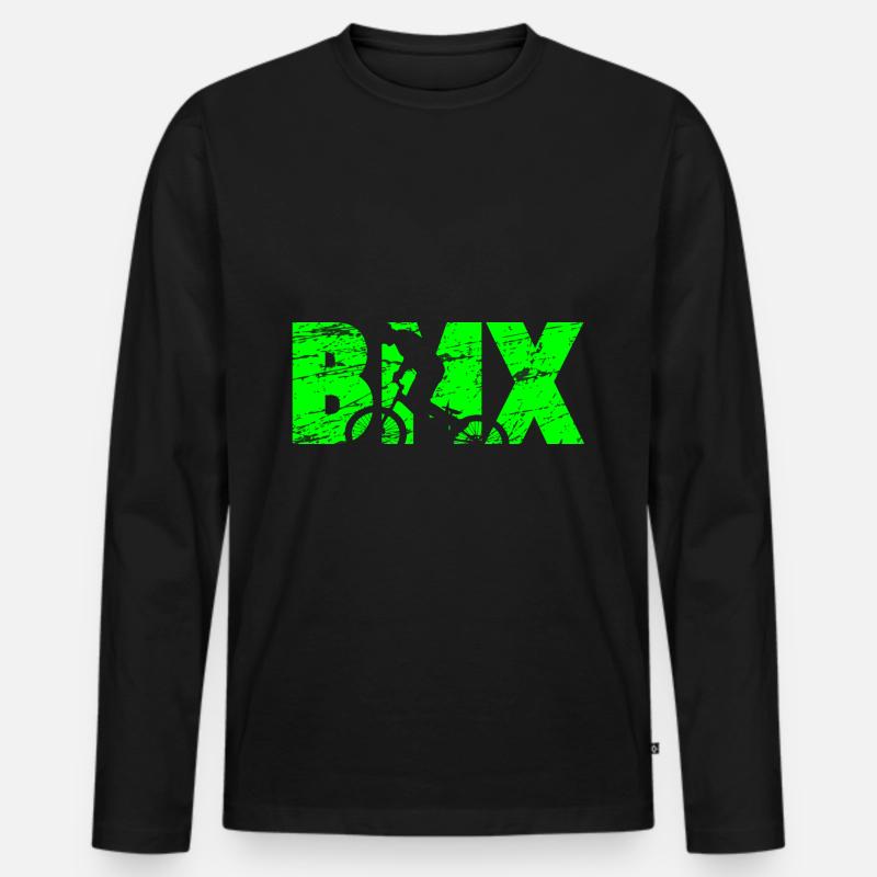 BMX - Männer Premium Bio Langarmshirt - Schwarz