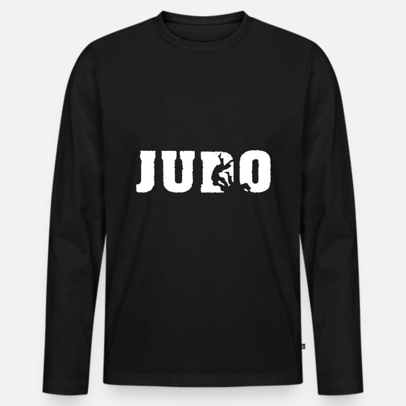 Judo - Männer Premium Bio Langarmshirt - Schwarz