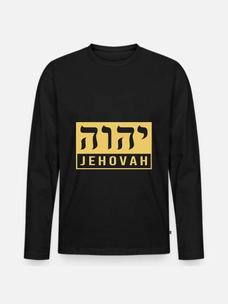 Judaïsme juif Yeshua - T-shirt manches longues Premium bio Homme - noir