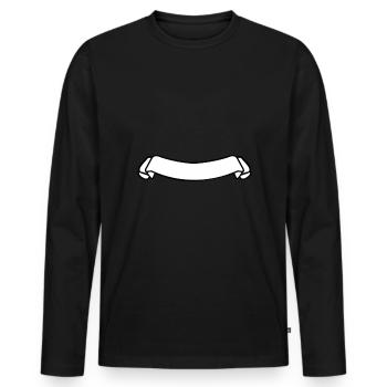 Swinging banner - Men's Premium Organic Long Sleeve Shirt - black - Front - Nico (187cm)