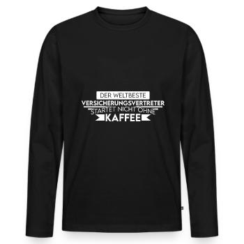 Versicherungsvertreter Für Versicherungsmakler Ver - Männer Premium Bio Langarmshirt - Schwarz - Vorne - Nico (187cm)