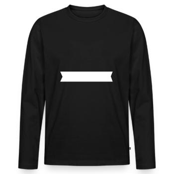 Banner - Männer Premium Bio Langarmshirt - Schwarz - Vorne - Nico (187cm)