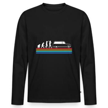 Funeral Undertaker Evolution - Men's Premium Organic Long Sleeve Shirt - black - Front - Nico (187cm)