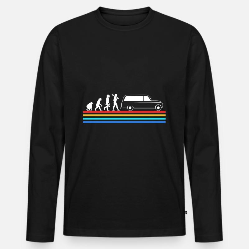 Bestattung Bestatter Evolution - Männer Premium Bio Langarmshirt - Schwarz