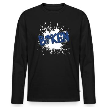 Biken Biker - Männer Premium Bio Langarmshirt - Schwarz - Vorne - Nico (187cm)