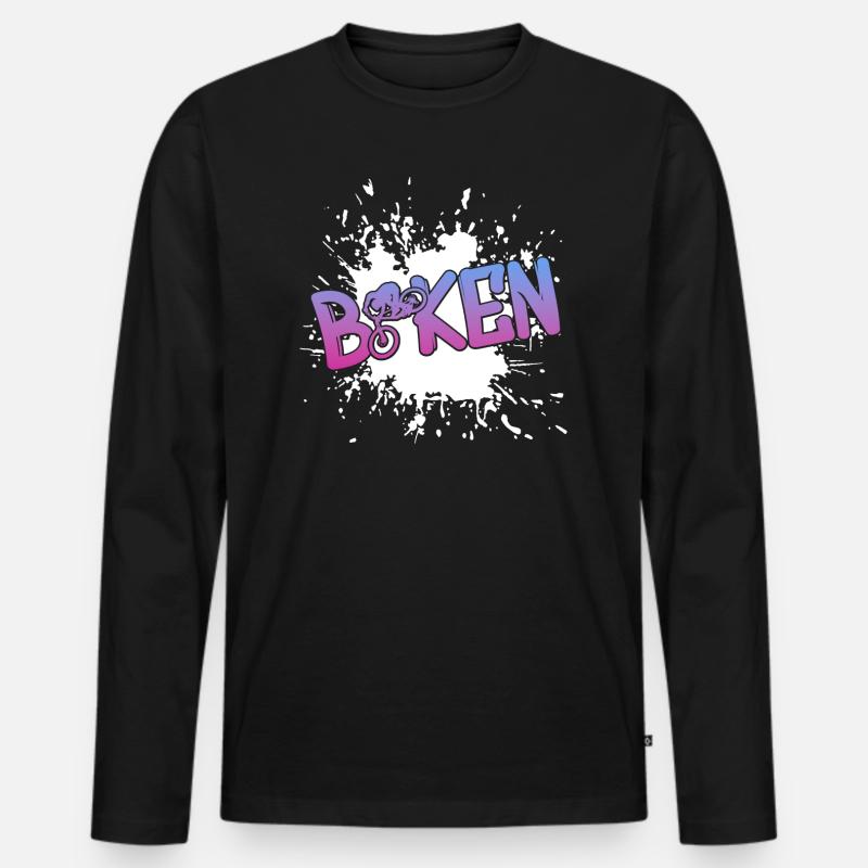 Biken Downhill - Männer Premium Bio Langarmshirt - Schwarz