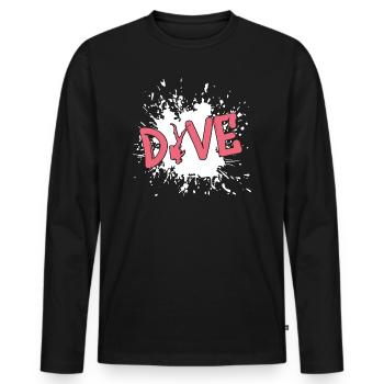 tauchen, diving, taucher, apnoe - Männer Premium Bio Langarmshirt - Schwarz - Vorne - Nico (187cm)