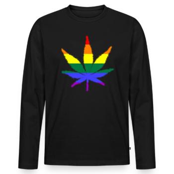 lgbt, love is love, csd, pride - Männer Premium Bio Langarmshirt - Schwarz - Vorne - Nico (187cm)