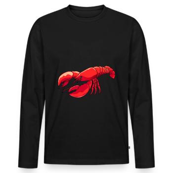 Lobster Seafood Lobster Spiny Lobster - Men's Premium Organic Long Sleeve Shirt - black - Front - Nico (187cm)