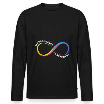 Autismus Gehirn Autist Asperger Neurodiversity - Männer Premium Bio Langarmshirt - Schwarz - Vorne - Nico (187cm)