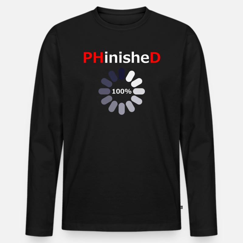 Doktorgraduierung wird geladen - Männer Premium Bio Langarmshirt - Schwarz
