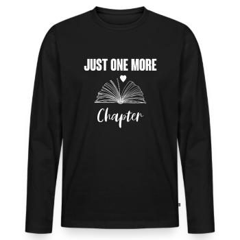 Encore un autre que les amateurs de livres de chapitre lisent - T-shirt manches longues Premium bio Homme - noir - Devant - Nico (187cm)