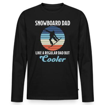 Snowboard Dad Lustige Spruch Snowboarding Geschenk - Männer Premium Bio Langarmshirt - Schwarz - Vorne - Nico (187cm)