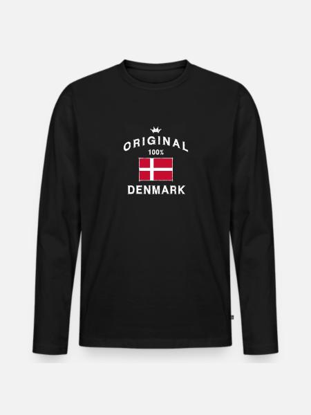 Denmark Danish flag flag - Men's Premium Organic Long Sleeve Shirt - black