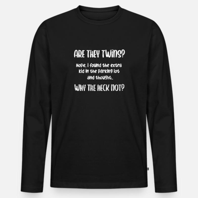 Zwillinge - Männer Premium Bio Langarmshirt - Schwarz