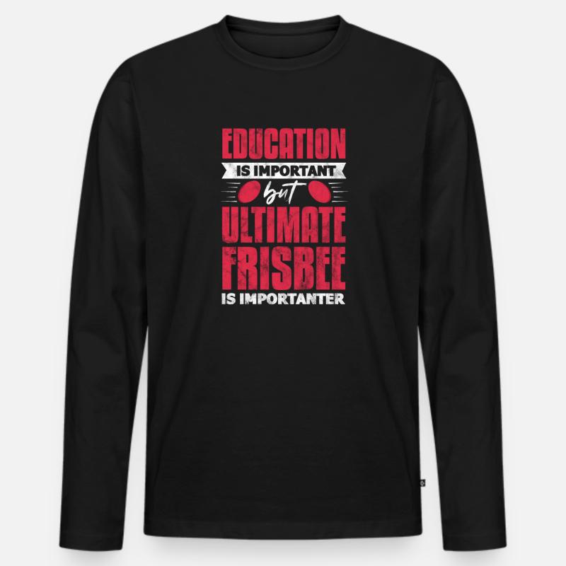 Ultimate Frisbee - Männer Premium Bio Langarmshirt - Schwarz