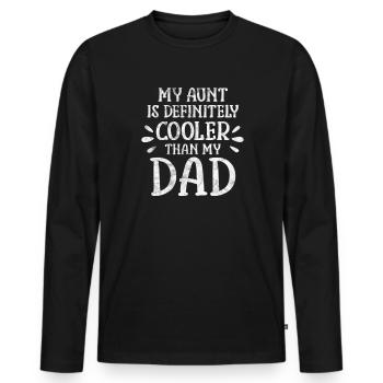 Aunt - Men's Premium Organic Long Sleeve Shirt - black - Front - Nico (187cm)