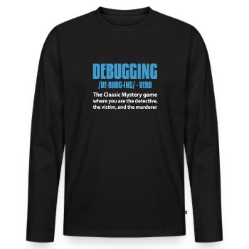 Software Developer Programmer Software - Men's Premium Organic Long Sleeve Shirt - black - Front - Nico (187cm)