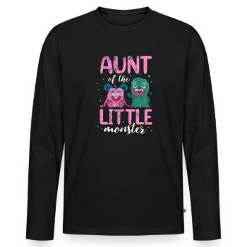 Aunt - Men's Premium Organic Long Sleeve Shirt - black - Front - Nico (187cm)