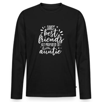 Tante - T-shirt manches longues Premium bio Homme - noir - Devant - Nico (187cm)