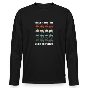 Pianist - Men's Premium Organic Long Sleeve Shirt - black - Front - Nico (187cm)
