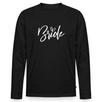 Enterrement de vie de jeune fille - T-shirt manches longues Premium bio Homme - noir - Devant - Nico (187cm)